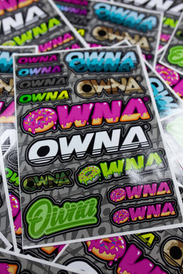 ' OWNA ' STICKER SHEET!