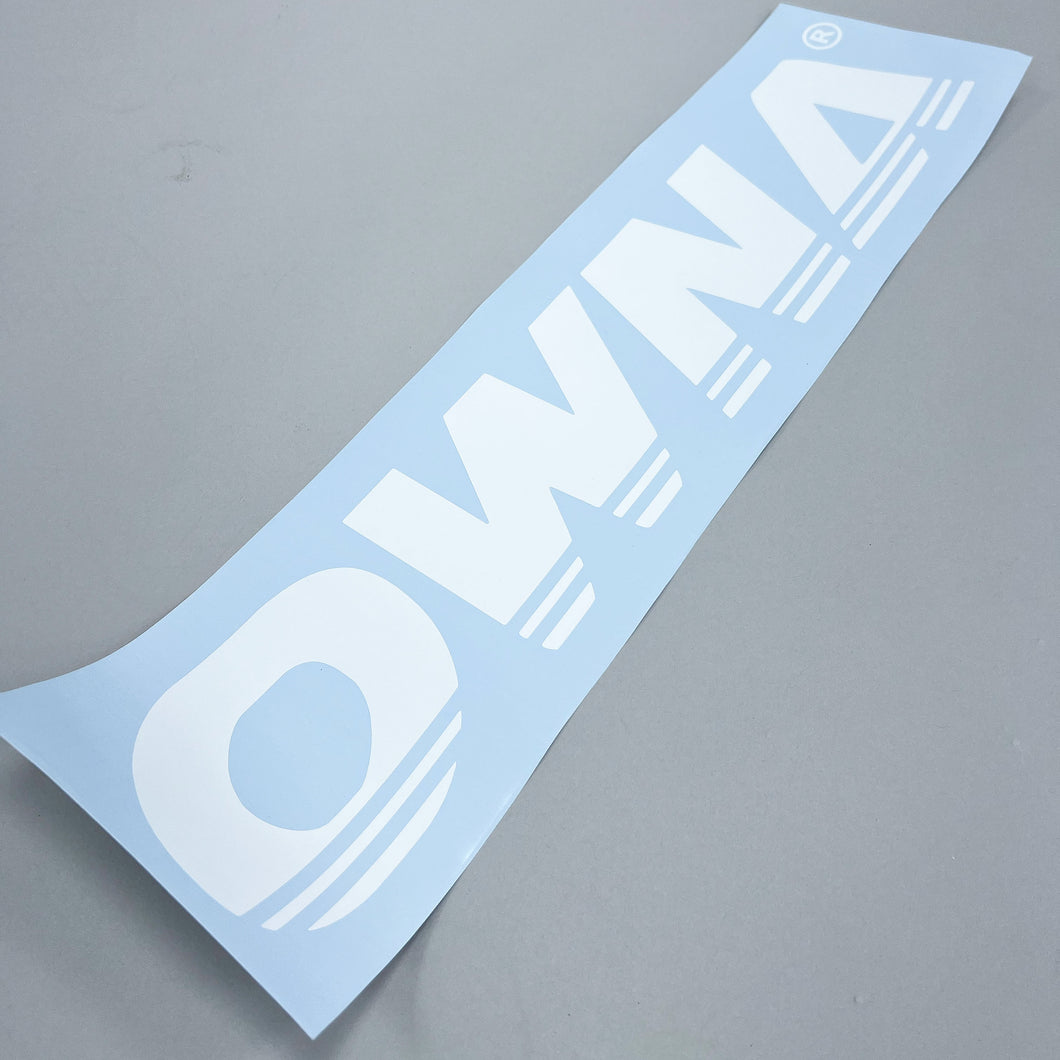 Owna Sticker ' OWNA ' WHITE CAR STICKER! – OWNAbrand