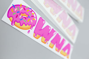 ' DONUT ' CAR STICKER