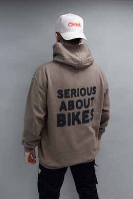 ' SERIOUS ABOUT BIKES ' BASIC HOODIE!
