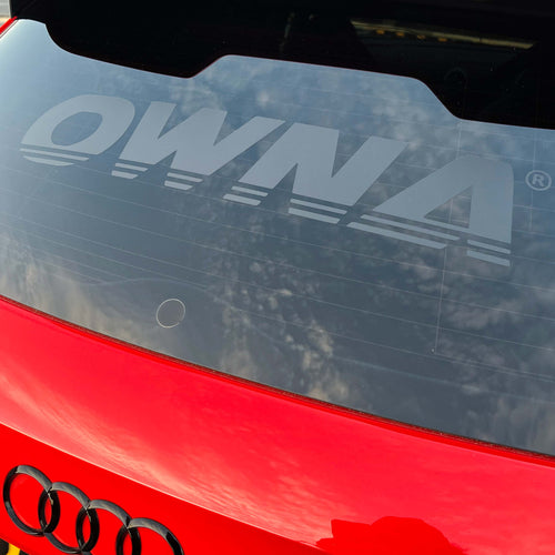 ' OWNA ' Black Car Sticker / Banner