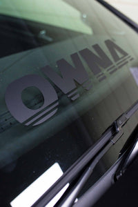 ' OWNA ' Black Car Sticker / Banner