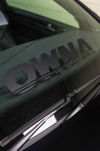 ' OWNA ' Black Car Sticker / Banner