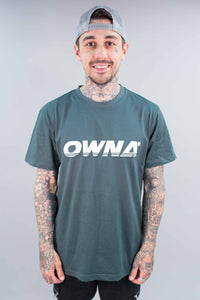 ' OWNA ' GREEN WASH T-SHIRT